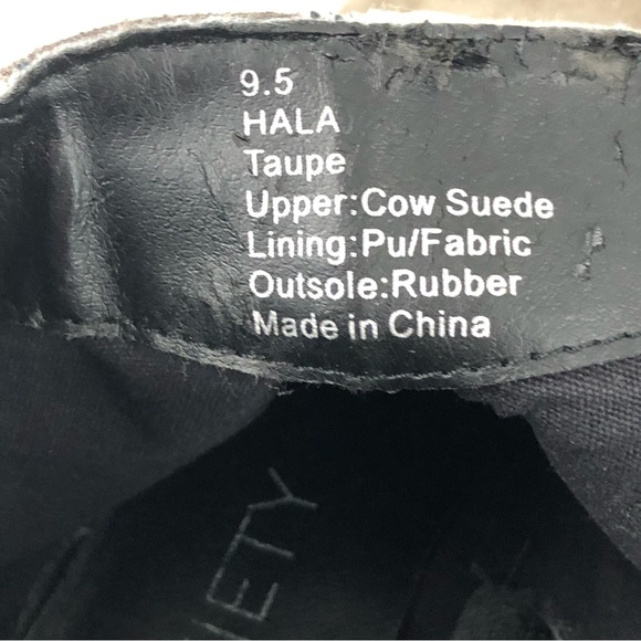 Sole Society Boots Women 9.5 Taupe HALA Ankle Leather Buckles Shoes - Picture 13 of 13